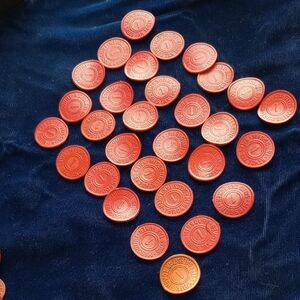 30 Red Missouri Sales Tax Tokens Vintage 1935-1940's